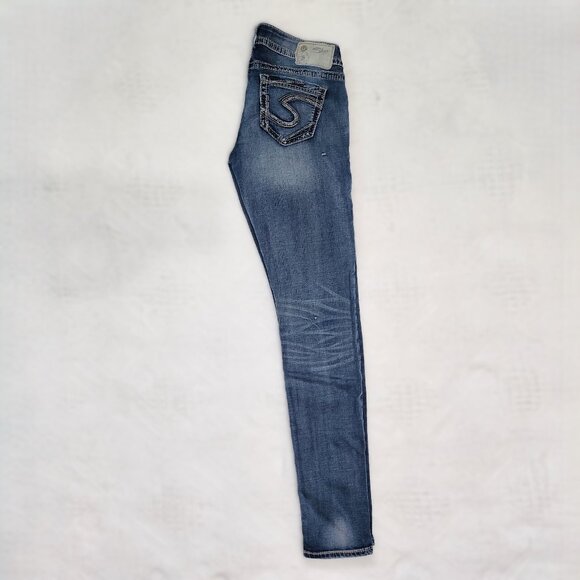 Skinny *Tuesday* Blue Jeans with vintage Fade - Picture 3 of 6